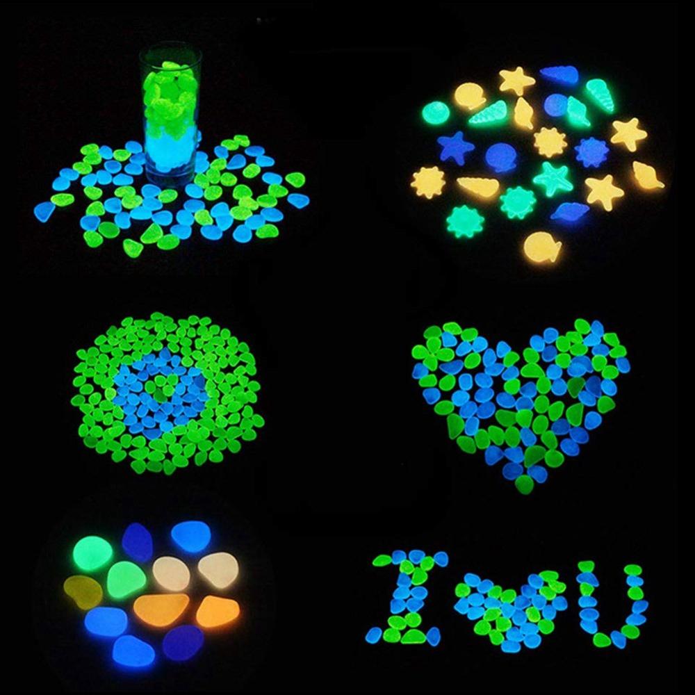 100 Stuks Lichtgevende Kunstmatige Steentjes Glow In Dark Stone Huis Tuin Decoratie Fluorescent Kunstmatige Steen Voor Aquarium Fish Tank