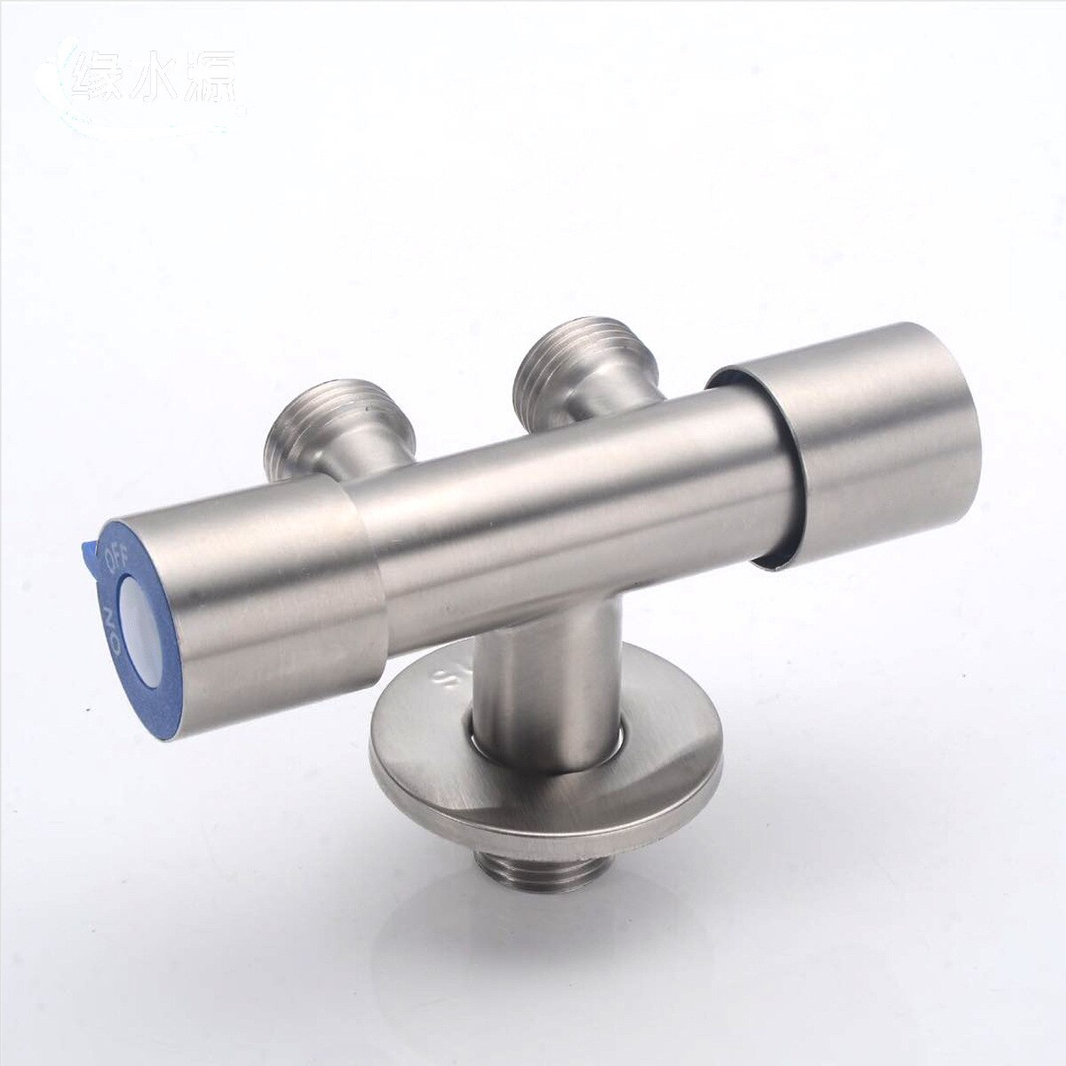 Sales 304 Stainless Steel Double Control Angle Valve Chamber Pot Partner Water Distributor One into Two DN15 T-connector Ang