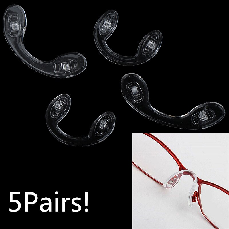 5 par okulary samoprzylepne noski silikonowe noski noski antypoślizgowe cienkie i przezroczyste noski robić okularów okulary przeciwsłoneczne