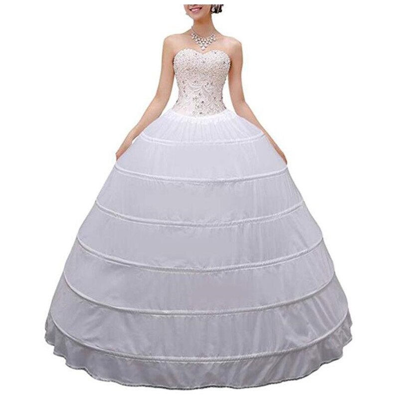 Neue 6 Reifen Petticoat für Ballkleid Hochzeit Kleid Krinoline Unterrock Hochzeit Zubehör