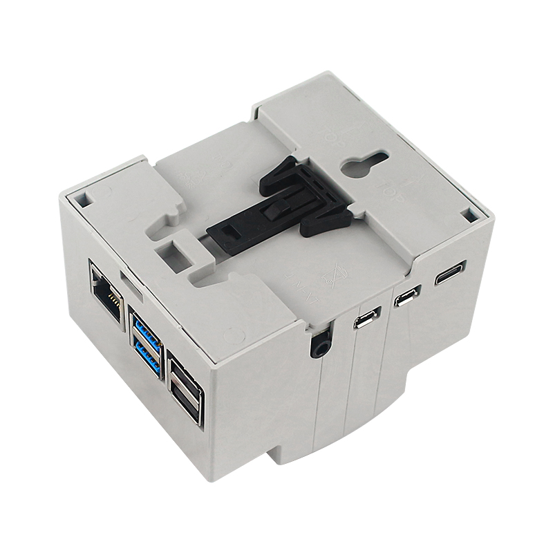 Raspberry Pi 5 4 3 ABS caja eléctrica carril DIN carcasa Modular disipador de calor de aluminio opcional ventilador de refrigeración para Pi 4 /3B + /3B