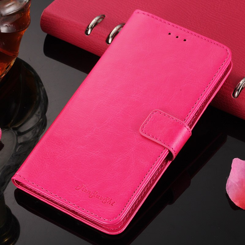 Tienjueshi Retro Magnetische Stijl Bescherming Leather Cover Telefoon Case Voor Duoduogo J3 J5 Plus Pouch Shell Portemonnee Etui Skin: DUODUOGO J5 Plus / Pink