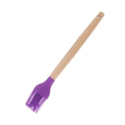 1pc lila träsilikon köksredskap sked soppvändare spatel tång nonstick köksredskap bakprylar redskapsredskap de cocina: Elfenben