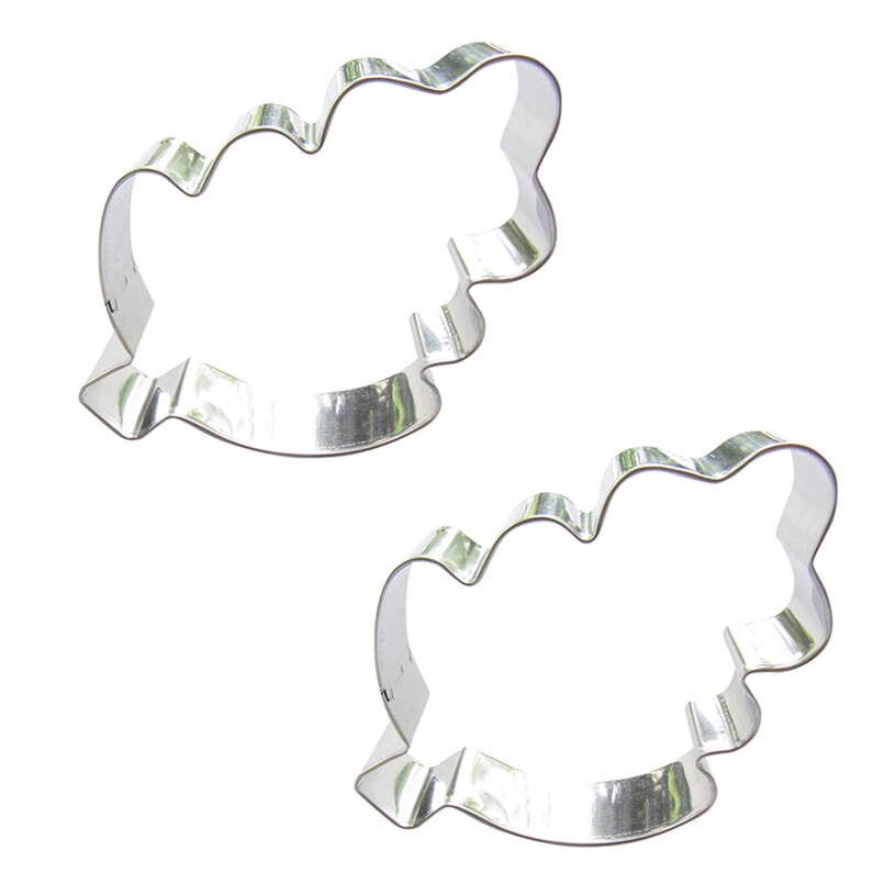 2pcs Big Leaf Cookie cutter biscuit embossing machine Pastry Fudge Chocolates Stainless steel baking molds Cake decorating Tools