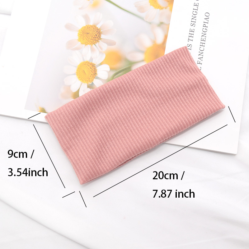 Diadema ancha Lisa para mujer, banda elástica para el pelo, Aro para maquillaje, Yoga, Vintag, envoltura para la cabeza, peinados, accesorios para el cabello de
