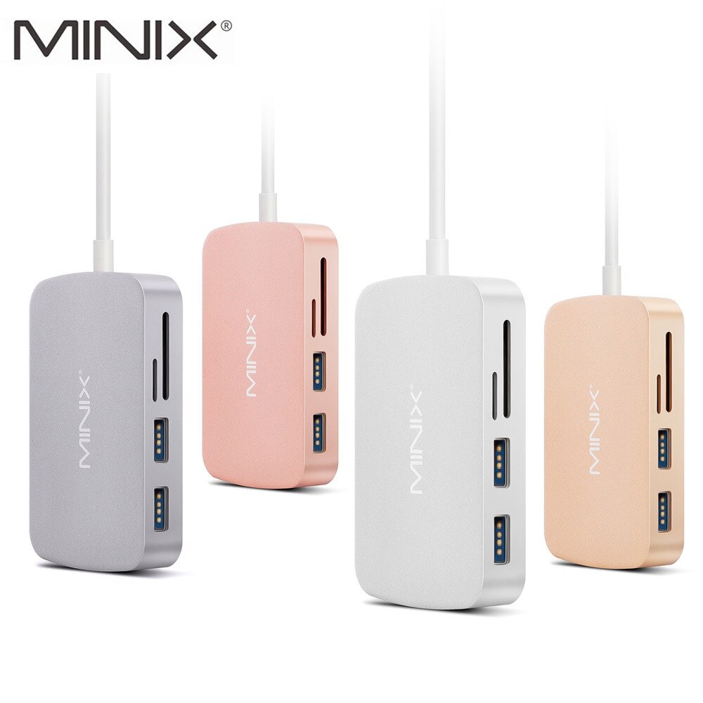 MINIX NEO C XGR HDMI-compatible Output Multiport Adapter Type C Hub With Power For Charging USB-C