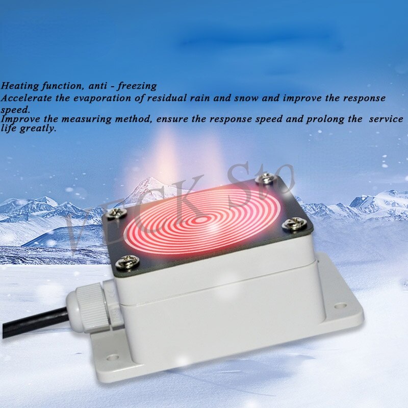 485 Rain and Snow Sensor Rain Water Rain Sensor Transmitter Automatic Heating Anti-freezing Dew Switch Wind 12V/24V