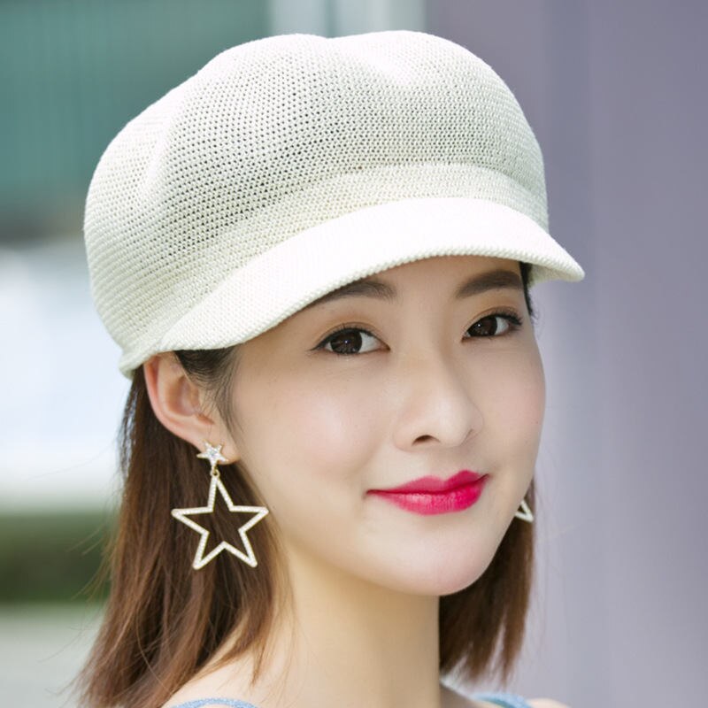 Sombreros de sol con tapa respirable para mujer, sombreros de de estilo británico, casuales, de paja , plegables, con protector solar, para viaje,: white