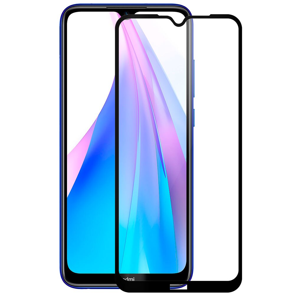 Protettore di Vetro Temperato per Xiaomi Redmi Nota 8T premio 0,3mm 9H Salva film anti shock Graffio Bordo Nero
