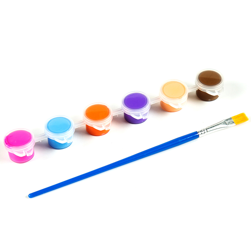 3ml/5ml 6/8 colors kids drawing DIY acrylic paint waterbrush pigment set, for clothing textile fabric, paper, bamboo, leather