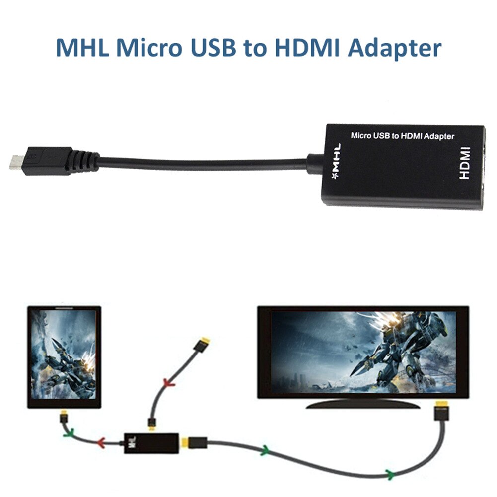 Micro Usb Naar Hdmi Tv Out Hdtv Mhl Adapter Kabel Voor Telefoon Of Tablet Voor Pc Laptop Projector Tv