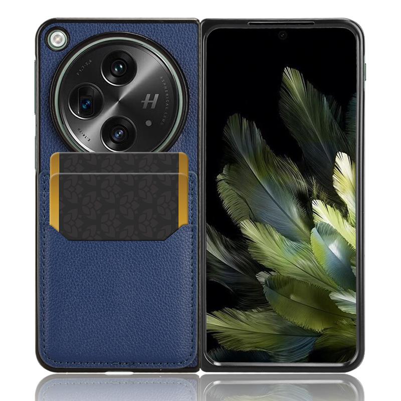 Ultracienkie etui ze skóry PU dla Oneplus otwarty Obudowa z uchwytem na kartę Kieszonkowe etui dla jeden plus otwarty ochronny Obudowa pokrywa: Niebieski