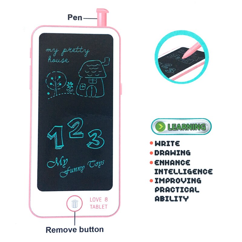 LCD Electronic Writing Tablet E-Writer Drawing Memo Message Board 6 Inch Learning Machine Learning & Education