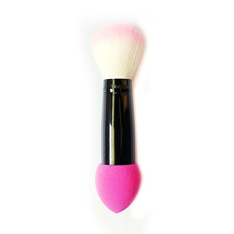 Double-ended blush brush: Rose red