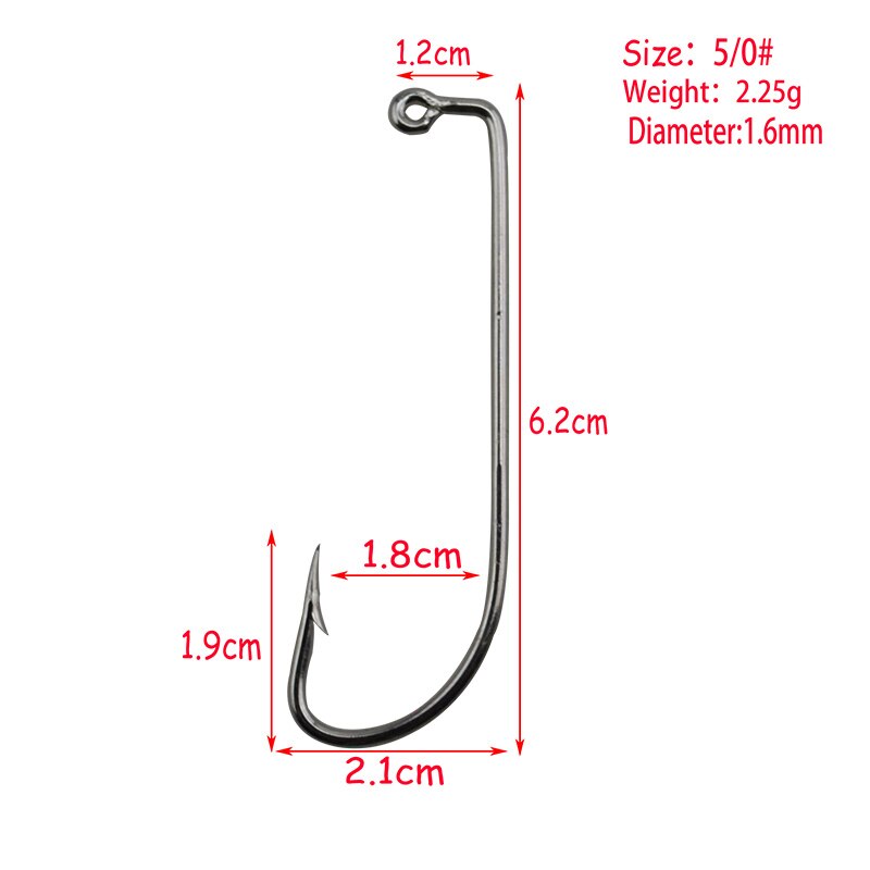 20 st/lot wdairen breda mage vevkrokar texas rigg fiske mask bete fiskekrok hav fiskeredskap båt fiske wd -065: 6