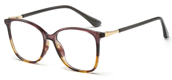 Pearl white Glasses Frame Men Women Oculos De Grau Vintage Clear Lens Eyeglasses Reading Myopia Glasses Cat Eye Big Eyewear: C6 gray leopard
