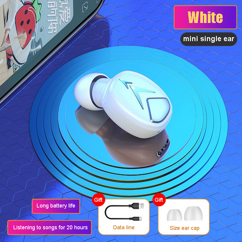 S600 Bluetooth Oortelefoon Mini Single Ear Hoofdtelefoon Sport Waterdicht Headsets Ruisonderdrukking Oordopjes Voor Android: Beige