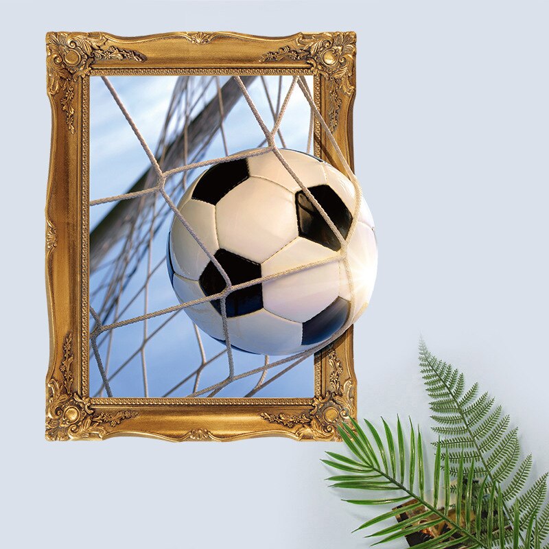 3D Muurstickers Kamer Decoratie Voetbal Fotolijst Muursticker Kinderkamer Decor Thuis Decals Art Sport Game Pvc poster