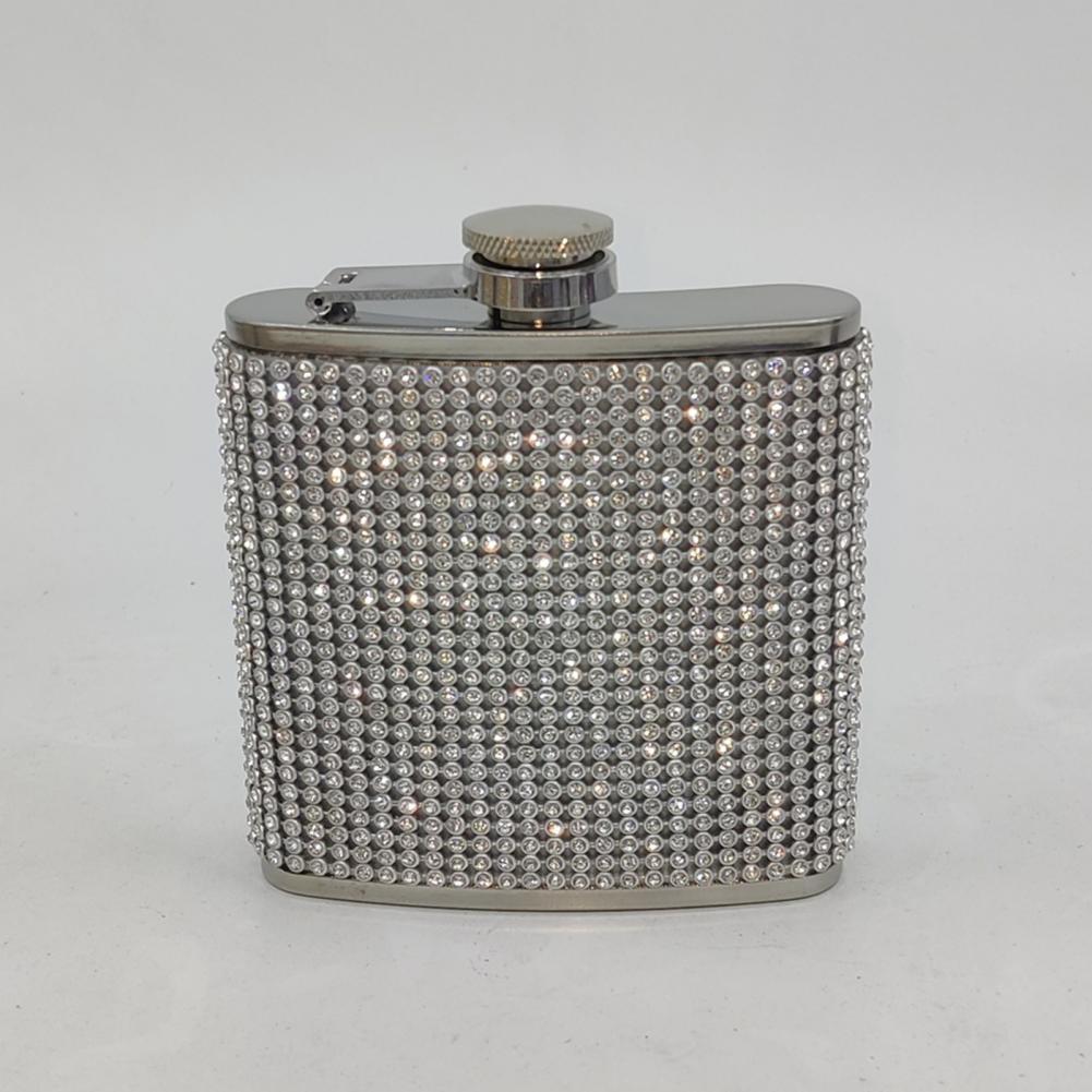 180ml stainless steel with pink diamond hip flask ,Special hip flask for Ladies Anti Wine Flask for Household