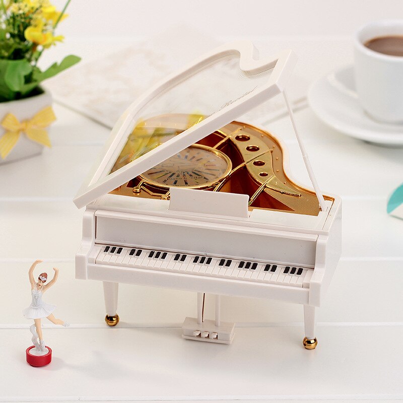 Miniatuur Model Mechanisme Piano Muziekdoos Klassieke Beweging Meisje Ballerina Muziekdoos Beeldjes Woondecoratie