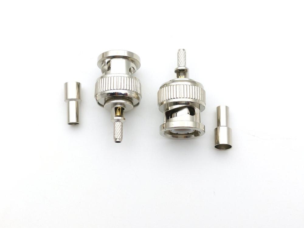 10 stücke BNC Stecker Fenster Gerade crimpen für RG174 RG316 RG179 Kabel Adapter 50 Ohm