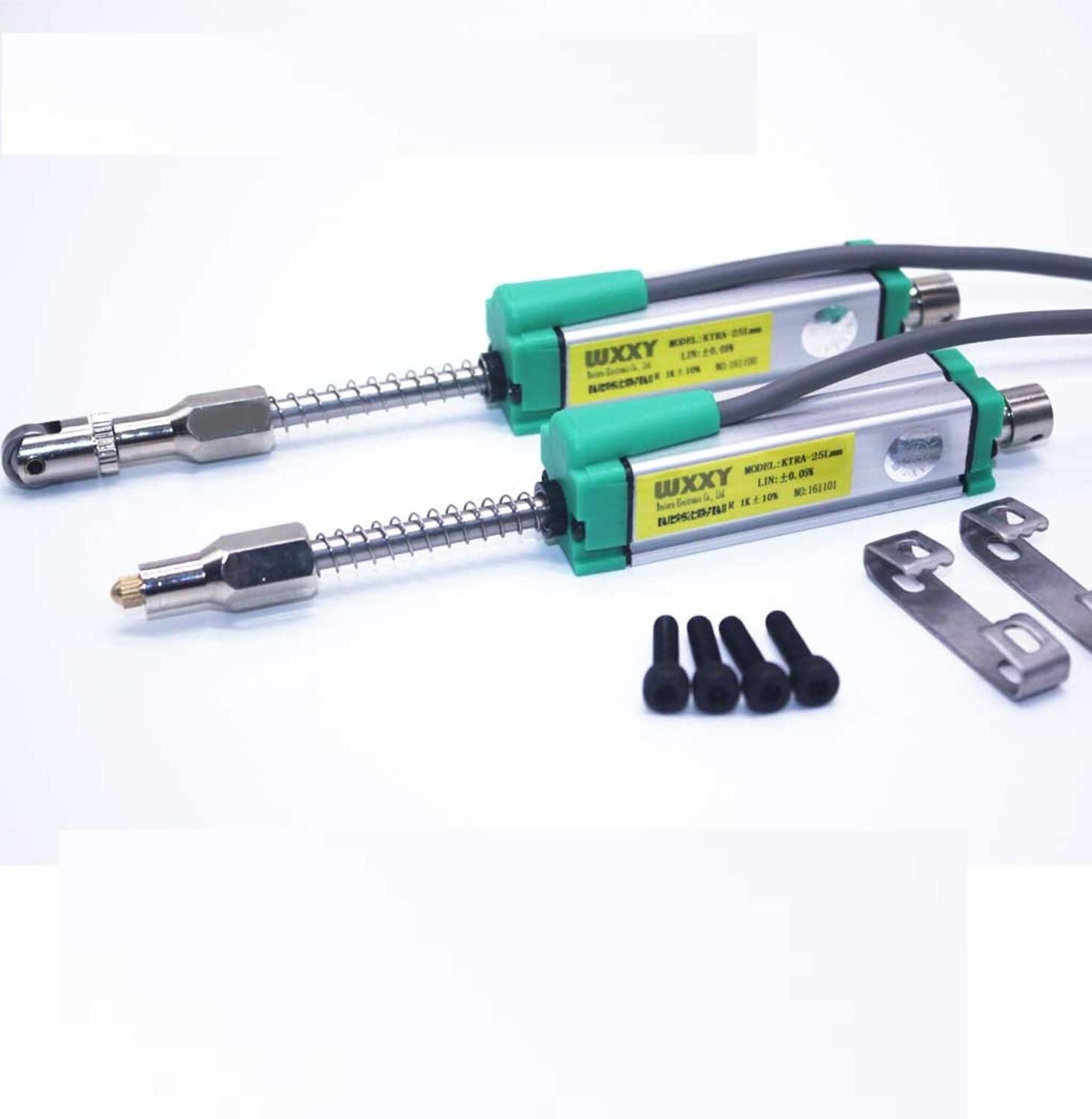 Miniature electronic ruler Linear displacement Spring return sensor Resistance signal KΩ / power supply 24V / 0-5V output