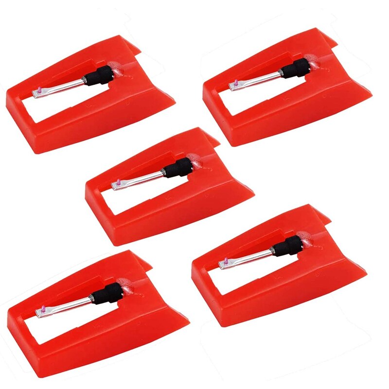 -, 5er- pack ersatznadeln für plattenspieler (vinyl, lp, phonograph, victrola)