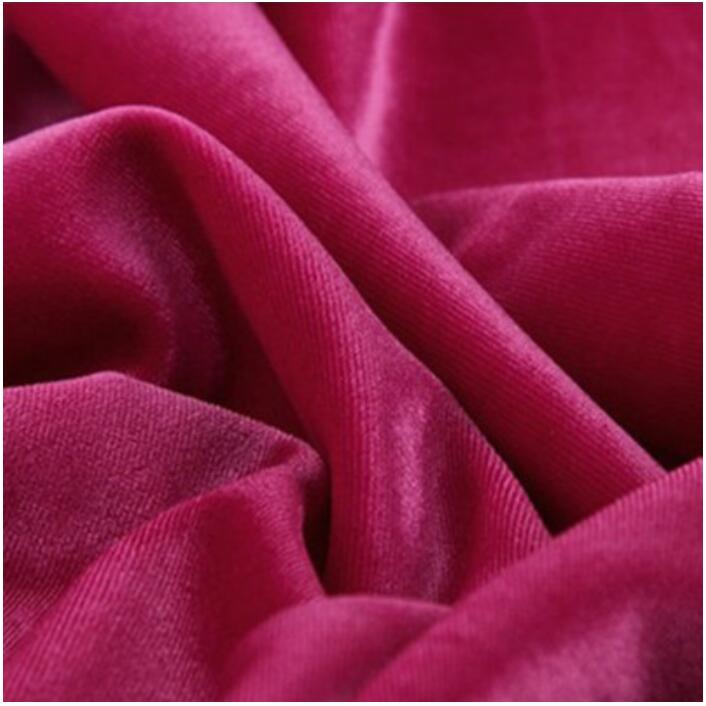 Tissus soyeux en velours doux de 50x150cm, pour vêtements de luxe, rideau Textile de maison: 18 fuschia
