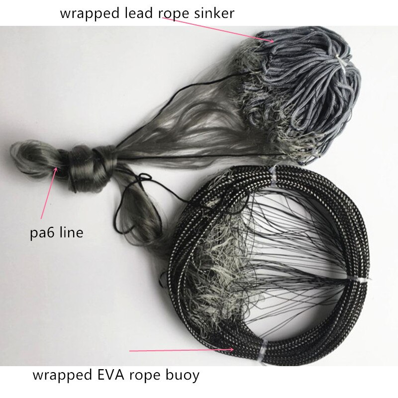 Red de pesca finlandesa, redes de pesca de 1 capa de enmalle, Red de flotador, herramienta de pesca al aire libre, nailon