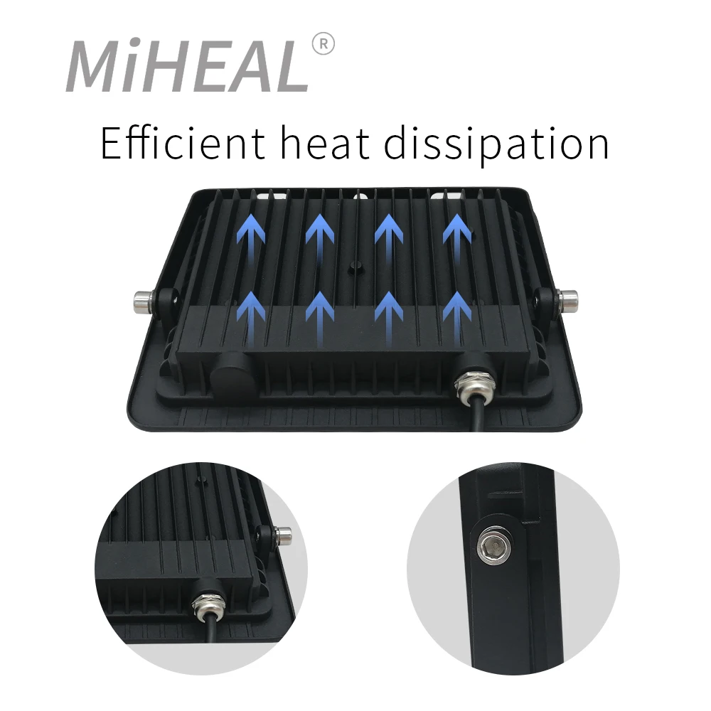 Led-schijnwerper Ac 220V 240V 10W 20W 100W 200W 300W IP68 Waterdichte Outdoor Tuin Projector Verlichting Spotlight Muur Flood Lamp