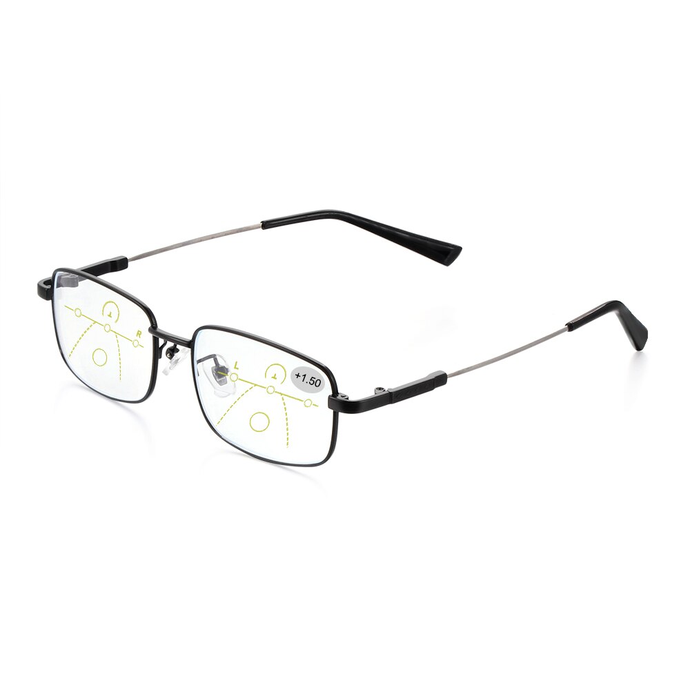 Unisex Blue Light Blocking Reading Glasses Progressive Multifocal Presbyopia Glasses Anti Glare Eye Strain Readers Eyeglasses: Strength 3.00 / black