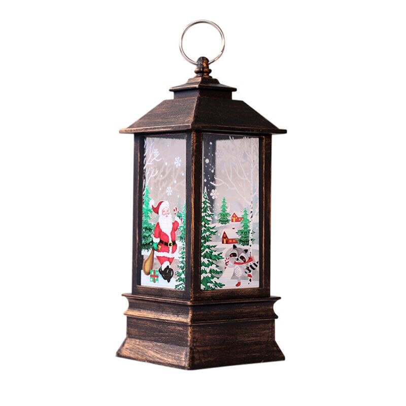 Kerst Led Simulatie Licht Olie Lamp Xmas Kaars Nachtlampje Opknoping Ornament Craft: GP