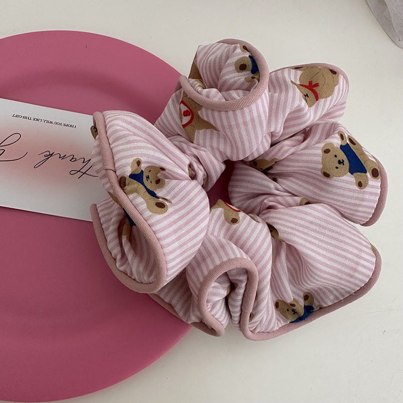 Ins Floral Dieren Patroon Elastisch Haar Scrunchies Stof Headrope Haaraccessoires: Rood