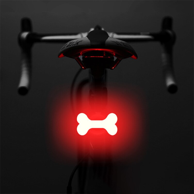Bicycle Light USB Charge Multi Lighting Modes Led Bike Light Flash Tail Rear Bicycle Lights for Mountains Bike Seatpost: Bone