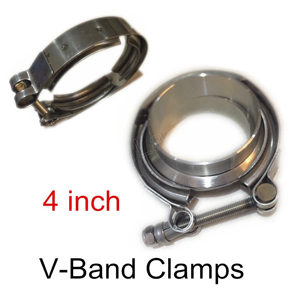 4 '' tommer diameter vanlig v-bånds klemflens i rustfritt stål til turbo eksos nedrørsinstallasjon