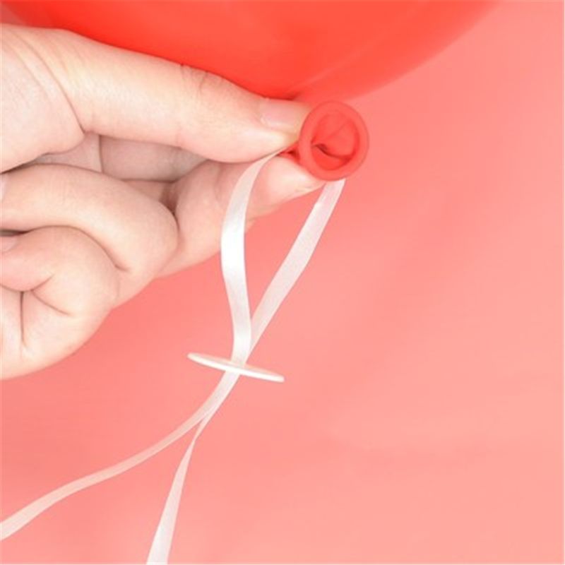 50 Balloon Caps Helium With Polyband White Balloon Strap With Quick Release Balloon Closure
