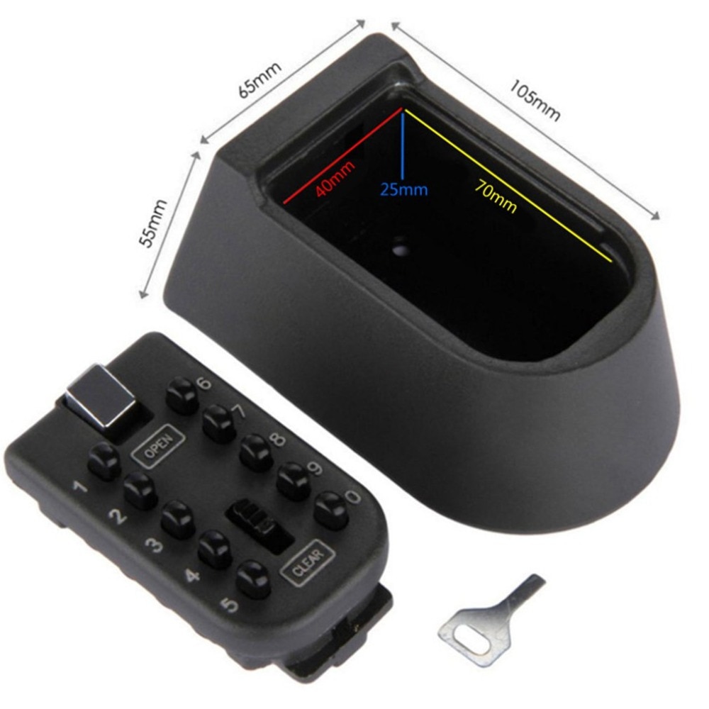 Key Safe Box Wall Hanging Key Code Lock Thickening Iron Key Box Outdoor Wall Mount Spare Lock Holder