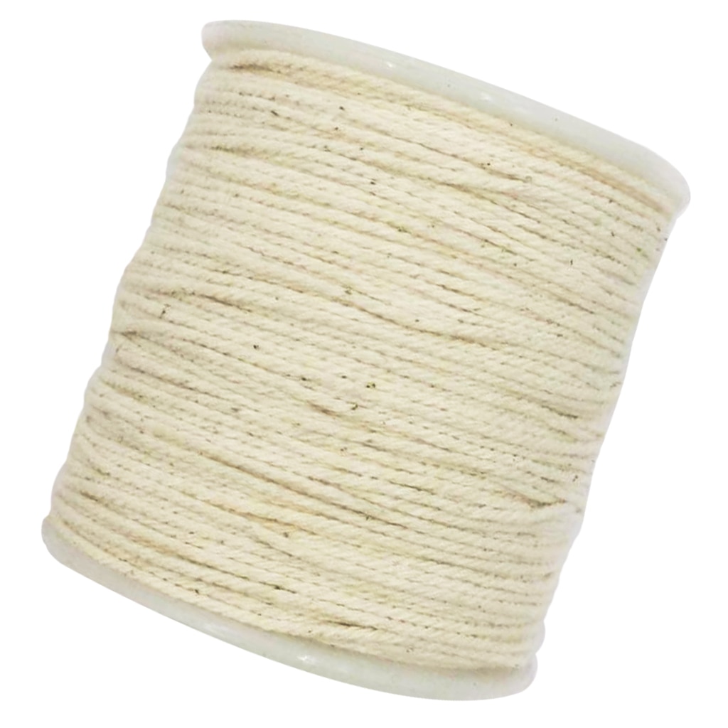 100 Meters 1mm Rustic Cotton Rope Braided Twisted Cord Twine Craft Raw DIY Art Craft Accessories for Home Decoration White