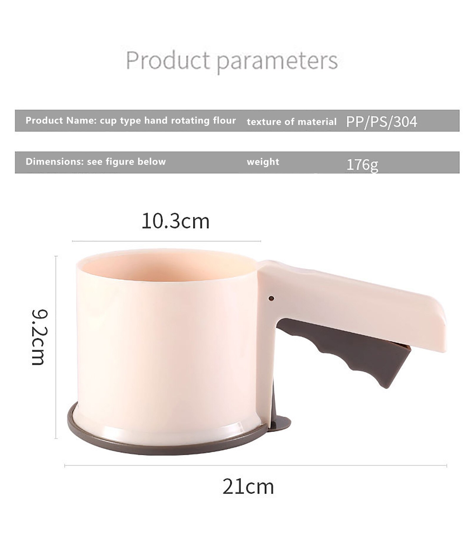 Cup Zeef Semi-Automatische Bakken Zeef Druk Geëxtrudeerd Handvat Eenvoudige Gemak Fijne Mesh Meel Stofdoek Keuken Filter