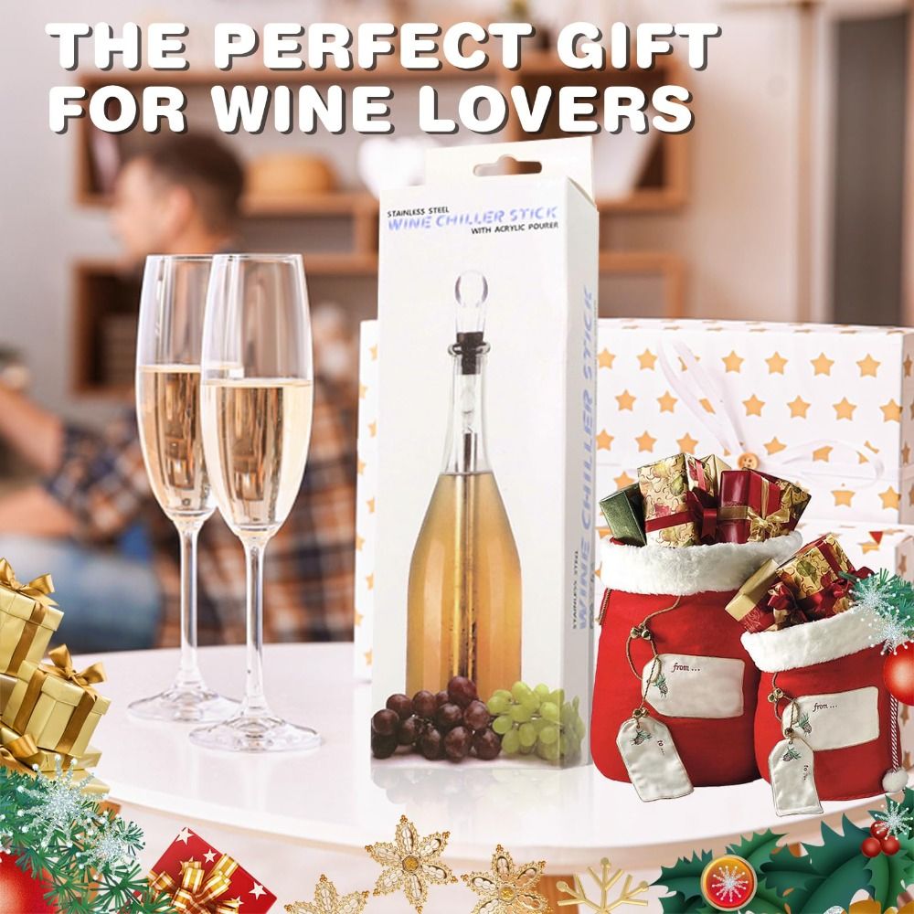 Roestvrijstalen wijnkoelstok Wijn in 15 minuten houdt het gekoelde wijnkoeler die uren koelt zonder de smaak verdunning