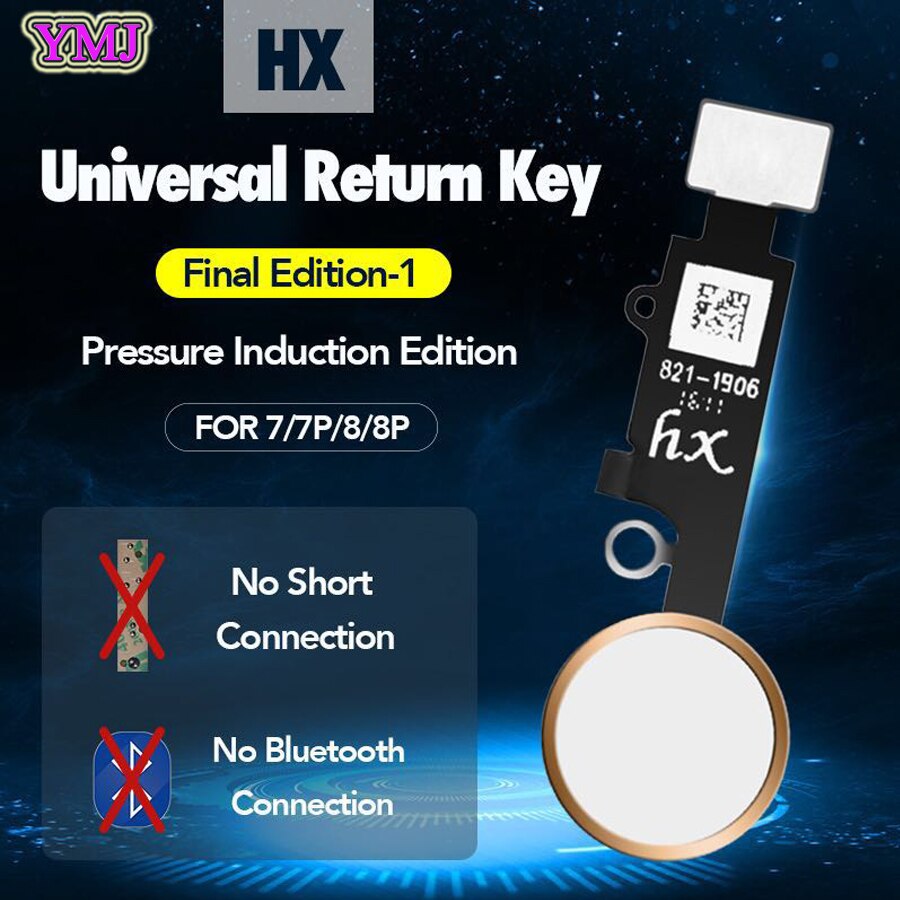 HX JC YF Universal home button For iphone 7/7plus /8/8 plus return button key only back function and screen shot no touch ID