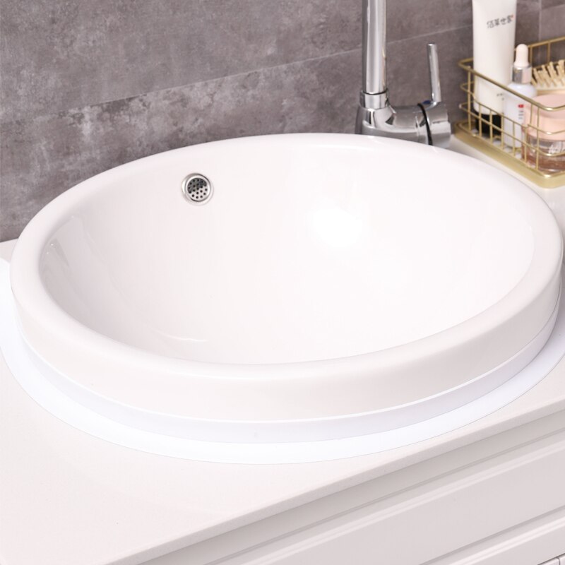 kitchen Sink Waterproof Tape Bath Sealing Strip Tape White PVC Self adhesive Waterproof Wall Sticker Tape Bathroom Kitchen Tapes