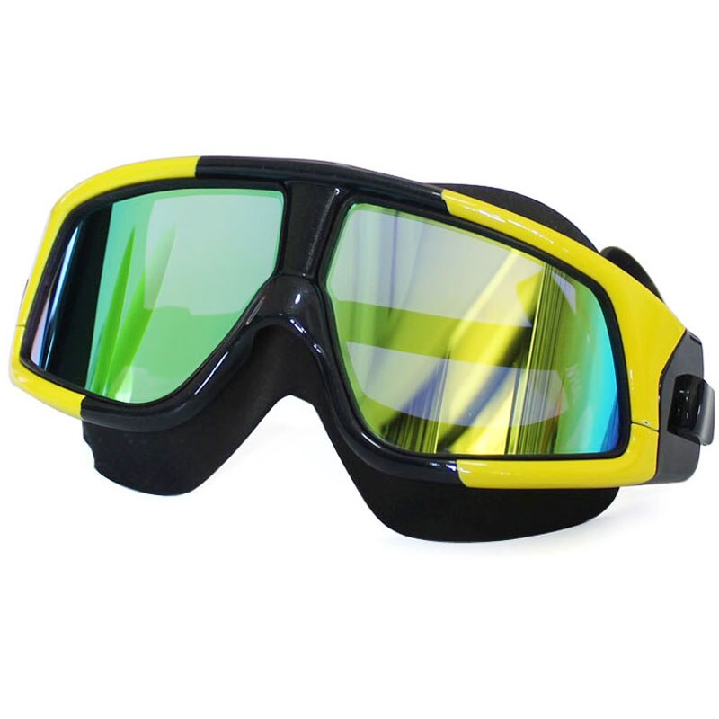 Professionele Waterdichte Comfortabele Siliconen Zwemmen Bril Grote Frame Anti-Fog Uv Bescherming Zwembril Voor Mannen Vrouwen