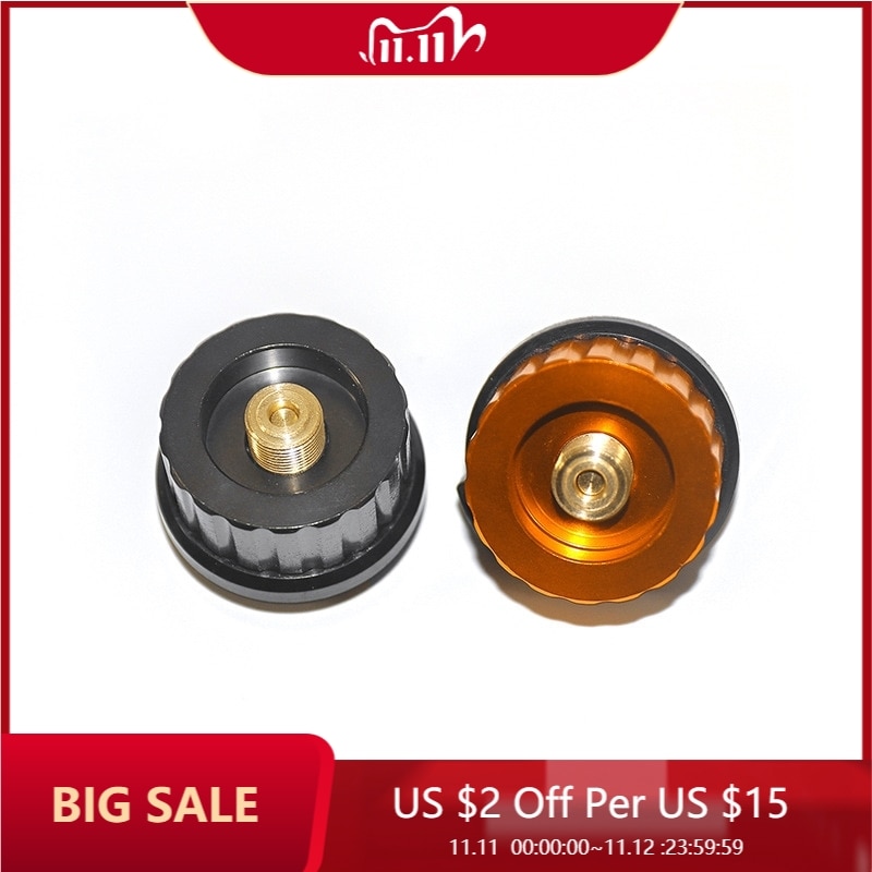 Outdoor Camping Hiking Stove Burner Adaptor Split Type Furnace Converter Connector Auto-off Gas Cartridge Tank cylinder Adapter