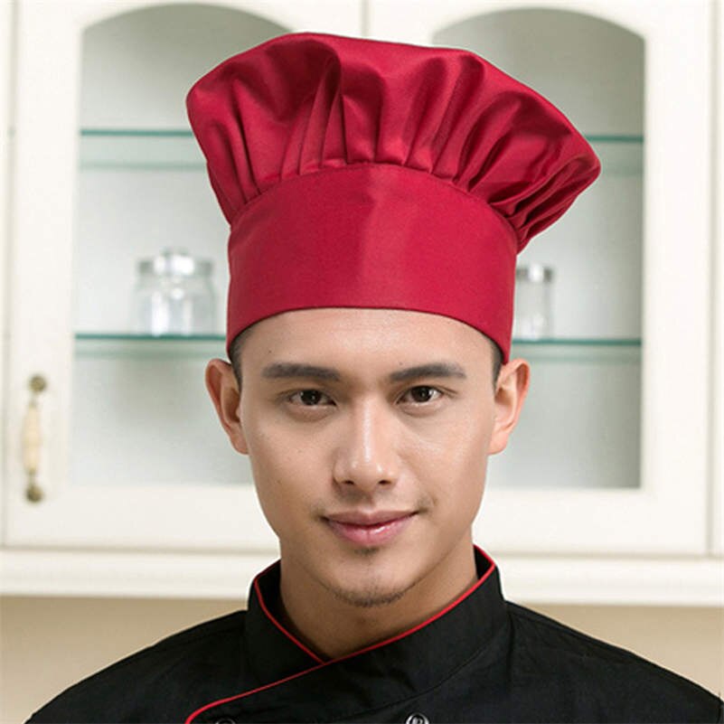 Chapeau de Chef , extensible, ajustable, pour hommes, pour cuisinier, boulanger, champignon: 3