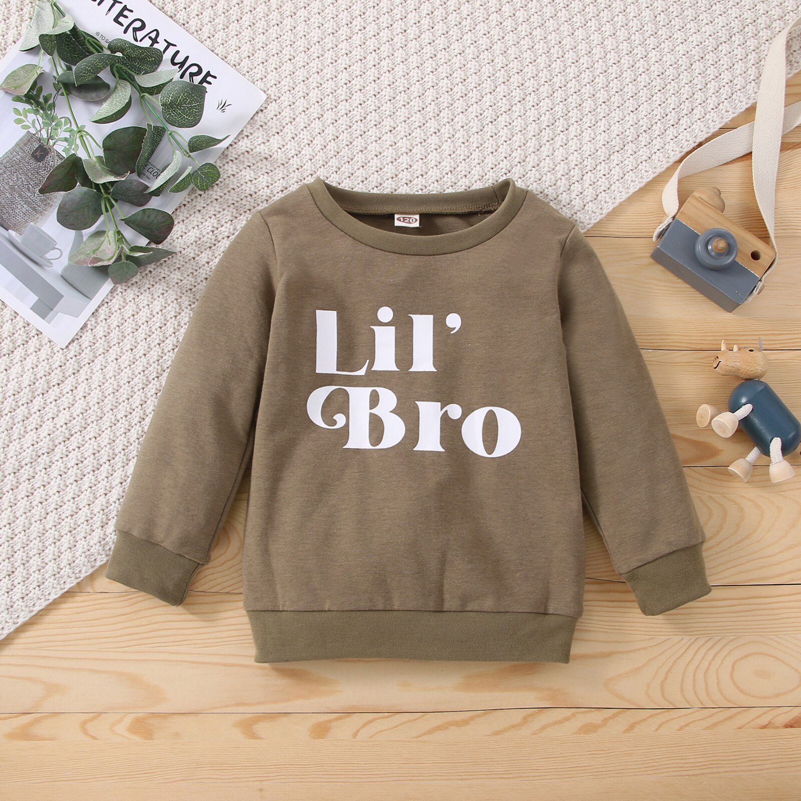 Ropa de manga larga para bebés y niños, sudaderas con letras bonitas, Tops infantiles, 4 colores, Otoño e Invierno: Granate / 110CM
