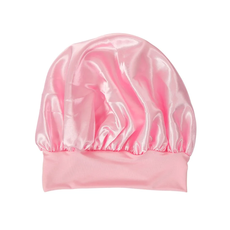 Women's Satin Solid Wide-brimmed Sleeping Hat Night Sleep Cap Hair Care Bonnet Nightcap For Women Men Unisex Cap bonnet de nuit