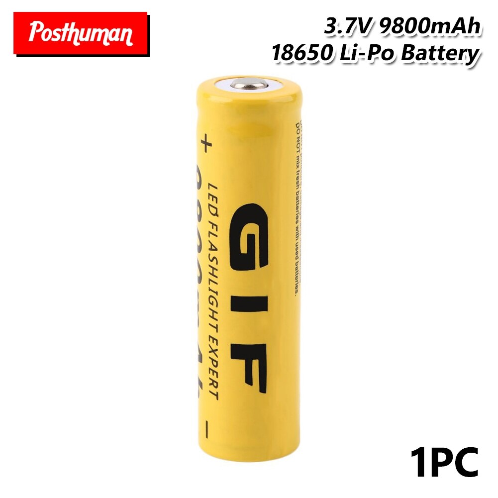 1/2/4/6/8 Pieces GTF 18650 Li-ion Battery Rechargeable Battery 3.7 V 18650 9800mAh Lithium-ion Batteries LED Light Torch Bateria: 1 piece