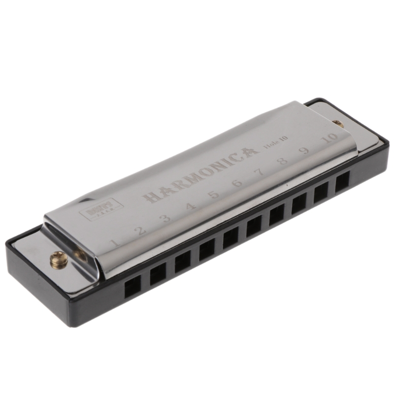 Ootdty 10 Gaten Sleutel Van C Blues Harmonica Muziekinstrument Educatief Speelgoed Met Case