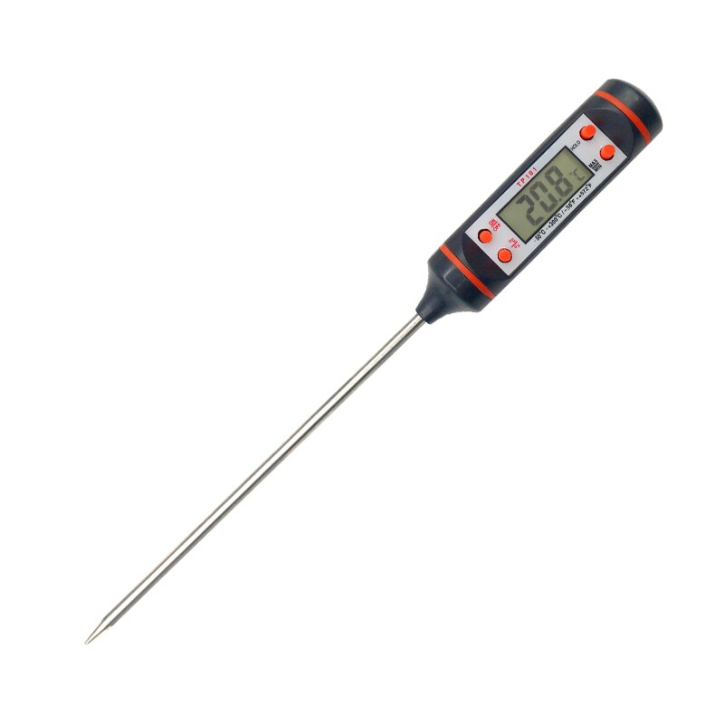 AIRMSEN Food Thermometer Digital Kitchen Thermometer Meat Water Milk Cooking Probe BBQ Electronic Oven Waterproof Kitchen Tools: Black